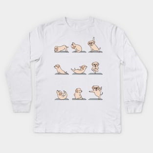 Labrador Retrievers Yoga Kids Long Sleeve T-Shirt